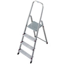 Алуминиева домакинска стълба Krause Corda 3+1 с 4 стъпала и платформа, идеална за домашни и градински проекти.