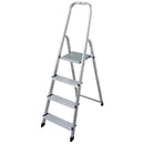 Алуминиева домакинска стълба Krause Corda 3+1 с 3+1 стъпала и платформа за лесна работа у дома и в градината.