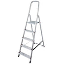 Алуминиева домакинска стълба Krause Corda 4+1 с 4+1 стъпала и защитна платформа за безопасност.