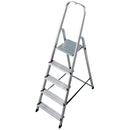 Алуминиева домакинска стълба Krause Corda 4+1 с 4 стъпала и платформа за безопасна работа у дома и в градината.