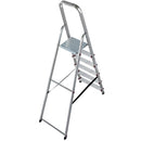 Алуминиева домакинска стълба Krause Corda 5+1 с платформа и 5 стъпала, идеална за дома и градината.