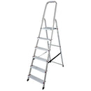 Алуминиева домакинска стълба Krause Corda 5+1 с 5 стъпала и платформа, идеална за домашни и градински проекти.