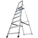 Алуминиева домакинска стълба Krause Corda 6+1 с платформа и 3.40 м работна височина, удобна за дома и градината.