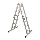 Сгъваема алуминиева стълба DRABEST DU PRO 4x3 с платформа и противоплъзгащи крачета, товароносимост 150 кг.