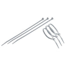 Две групи сиви кабелни превръзки, дълги 200 мм, подходящи за закрепване на покрития.