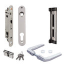 Комплект брава Fortylock с насрещник, ключове и аксесоари за метални и PVC врати.