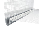 Деформационна ъглова фуга PVC с мрежа от стъклени влакна, идеална за видими фуги.