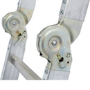 Сгъваема алуминиева стълба KRAUSE CORDA 4x3 с патентовани панти за многофункционална употреба