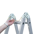 Сгъваема алуминиева стълба KRAUSE MULTIMATIC с патентовани панти за стабилност и безопасност.