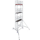 Алуминиево мобилно скеле KRAUSE STABILO с работна височина до 8.40м, подходящо за професионална употреба в индустрията.