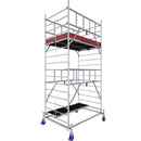 Алуминиево мобилно скеле KRAUSE ProTec XXL с широка платформа и работна височина до 5.30м, гаранция 5 години.