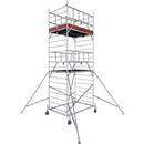 Алуминиево мобилно скеле KRAUSE ProTec XXL с широка платформа за работа на височина до 6.30 м и гаранция 5 години.