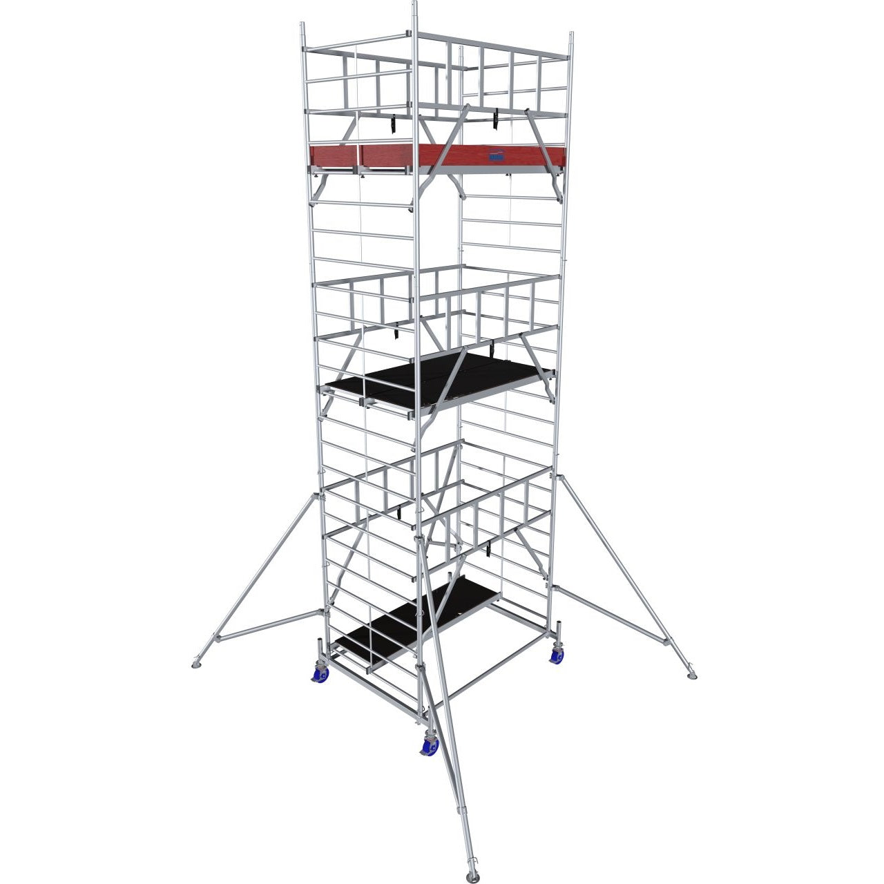Алуминиево мобилно скеле KRAUSE ProTec XXL с широка платформа и 5 години гаранция, работна височина до 7.30м.