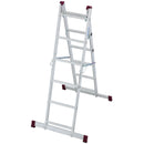 Комбинирано мобилно скеле-стълба KRAUSE 2x6 алуминиева конструкция с работна платформа и стабилизатори за безопасна работа