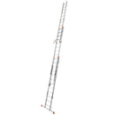 Алуминиева трираменна стълба Krause Tribilo 3x12 в максимално разпънато положение, идеална за професионална и домашна употреба.