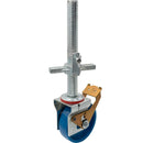 Кола с резба и спирачка за мобилно скеле, устойчива и надеждна за работа на височина.