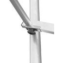 Детайл на модулно мобилно скеле KRAUSE ClimTec, показващ метална свързваща част и механизъм за сглобяване.