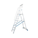 Мобилна складова стълба с платформа KRAUSE STABILO 8, стабилна и безопасна за работа с интегрирани колела.