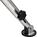 Детайл от алуминиевото мобилно скеле KRAUSE STABILO с регулираща се крачка за стабилност и безопасност.