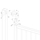 Технически чертеж на инсталацията на автомат за затваряне INTERIO на врата.