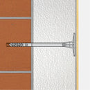 Дюбел пирон LTX 10х180 в топлоизолация, подсилени материали за здраво закрепване.