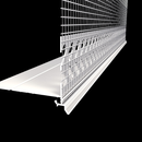 Цокълен профил PVC 2,0м с мрежа от стъклени влакна, регулируем 180-220мм и откапващ ръб