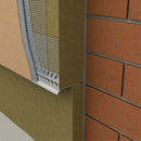 Цокълен профил откапващ PVC с невидим ръб и стъклени влакна за завършване на мазилки.