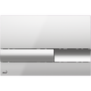 Бутон за вградено тоалетно казанче AlcaPlast M1741, полиран хром, механично изплакване с двойно действие.