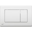 Бутон за вградено тоалетно казанче AlcaPlast в бял цвят, с комплект за монтаж.