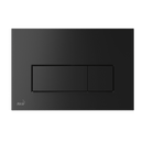 Бутон за вградено тоалетно казанче THIN M578 в черен мат, съвместим с AlcaPlast, тънък профил.