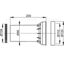 Купи Тръба за мръсна вода за конзолна тоалетна чиния к-т с уплътнение 200мм ф90 за 16.98 лв. само от Nika.bg