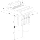 Застопоряваща вложка за сюрме с размери 196x155x300 мм и подвижна ваничка за почистване.