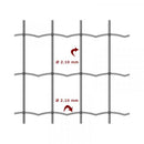 Оградна мрежа Pantanet Light с диаметър 2.10 мм, изработена от поцинковани стоманени телове.