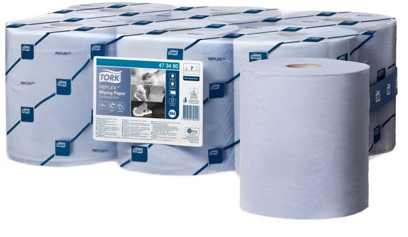 Купи Tork Домакинска хартиена ролка синя Reflex Wiping Paper Plus Blue – system M4 за 117.62 лв. само от Nika.bg