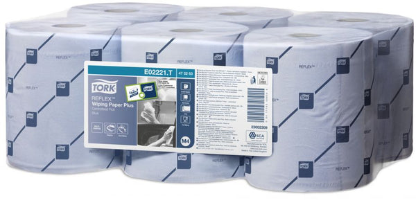 Купи Tork Домакинска хартиена ролка Reflex™ Wiping Paper Plus Blue – system M4 за 117.62 лв. само от Nika.bg