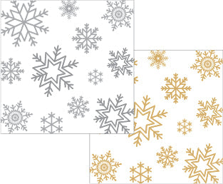 Купи Коледни салфетки, бели със снежинки, Airlaid, 20 х 20 см, 1 пл., 300 бр. за 15.45 лв. само от Nika.bg