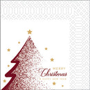 Купи Коледни салфетки, бели с Коледна елха, 33 х 33 см, 2 пл., 85 бр. за 3.13 лв. само от Nika.bg