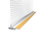 Прозоречен профил с мрежа и жълта предпазна ламела, идеален за защита и устойчив на UV лъчи.