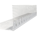 Ъгъл PVC за свод с бяла мрежа от стъклени влакна, дължина 2,5м, устойчив на UV лъчи.