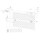 Схема на автомат за затваряне на врати SAMSON 400 с размери и монтажни инструкции.