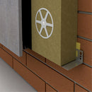 Детайл на монтаж на топлоизолационна плоча с шайба и крепежни елементи на зидария.