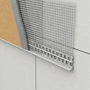 Стоп профил за мазилка 10мм с мрежа от стъклени влакна, идеален за довършване на мазилка.