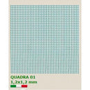 PVC мрежа Quadra 01 с размери 1,2x1,2 mm, идеална за уплътняване на балкони и тераси.
