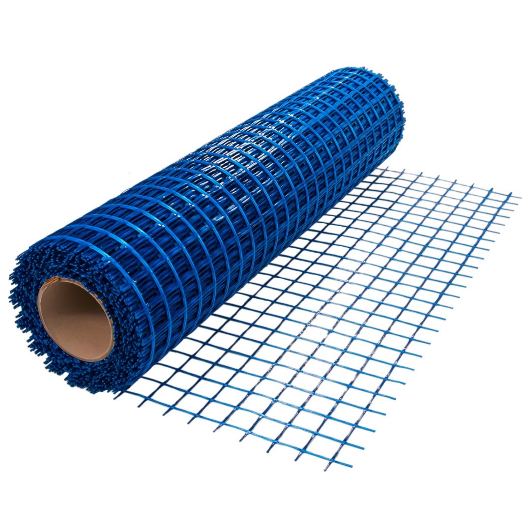 Мрежа за подови замазки Vertex G96, синя PVC мрежа с размери 25 х 25, разфасовка 50 м2.